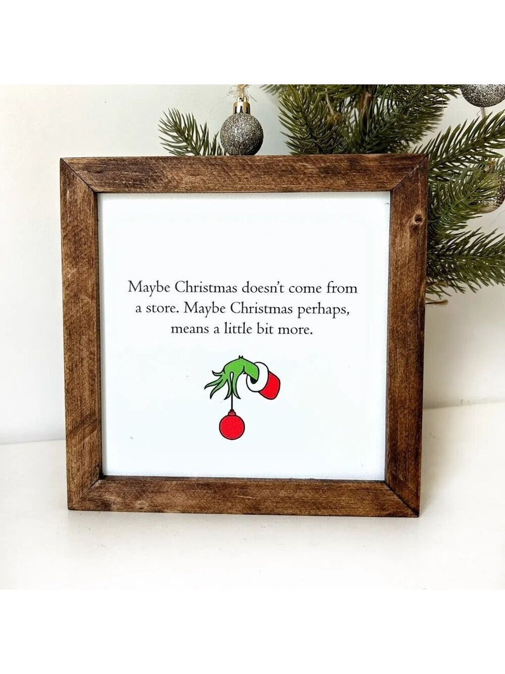 ($20) Grinch Quote Holiday Sign